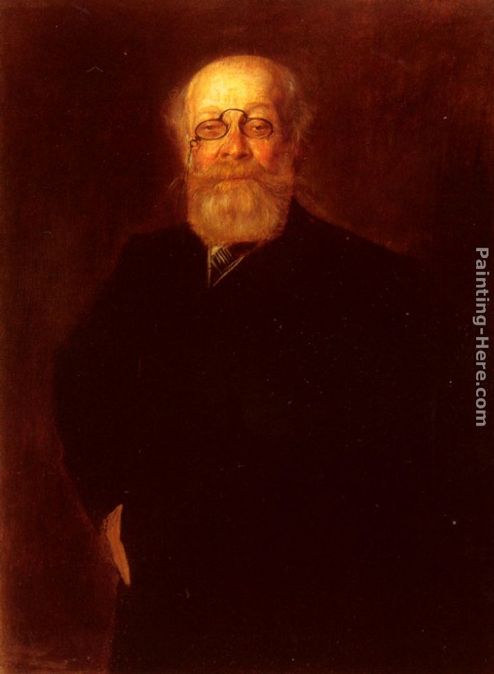 Portrait Of A Bearded Gentleman Wearing A Pince-Nez painting - Franz von Lenbach Portrait Of A Bearded Gentleman Wearing A Pince-Nez art painting